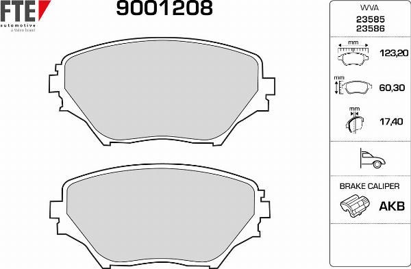FTE 9001208 - Гальмівні колодки, дискові гальма autozip.com.ua