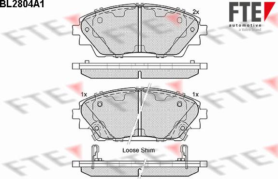 FTE 9010994 - Гальмівні колодки, дискові гальма autozip.com.ua