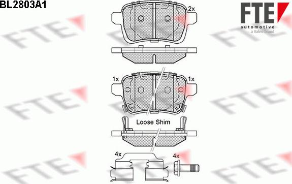 FTE 9010993 - Гальмівні колодки, дискові гальма autozip.com.ua