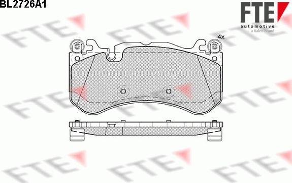 FTE 9010949 - Гальмівні колодки, дискові гальма autozip.com.ua