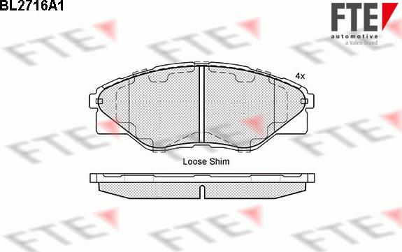 FTE 9010941 - Гальмівні колодки, дискові гальма autozip.com.ua