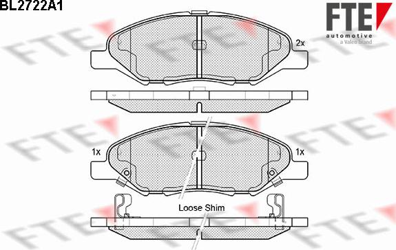 FTE 9010947 - Гальмівні колодки, дискові гальма autozip.com.ua