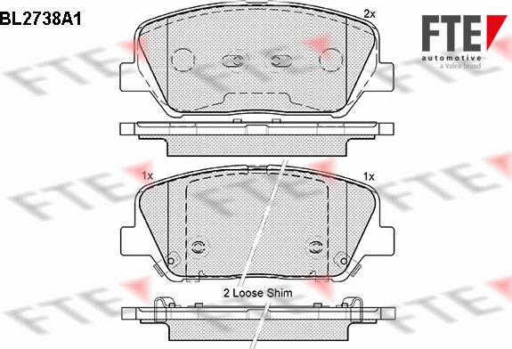 FTE 9010952 - Гальмівні колодки, дискові гальма autozip.com.ua