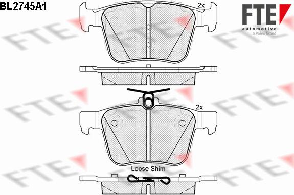 FTE 9010957 - Гальмівні колодки, дискові гальма autozip.com.ua