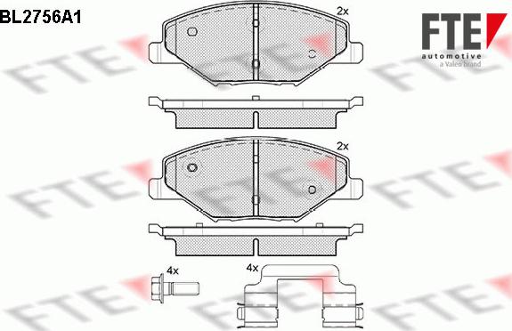 FTE BL2756A1 - Гальмівні колодки, дискові гальма autozip.com.ua