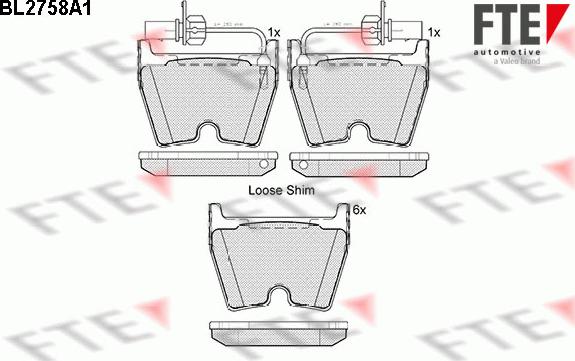 FTE 9010966 - Гальмівні колодки, дискові гальма autozip.com.ua