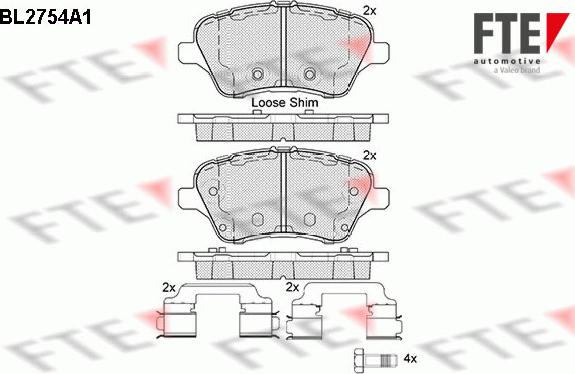 FTE 9010961 - Гальмівні колодки, дискові гальма autozip.com.ua