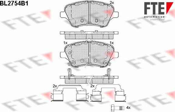 FTE 9010962 - Гальмівні колодки, дискові гальма autozip.com.ua