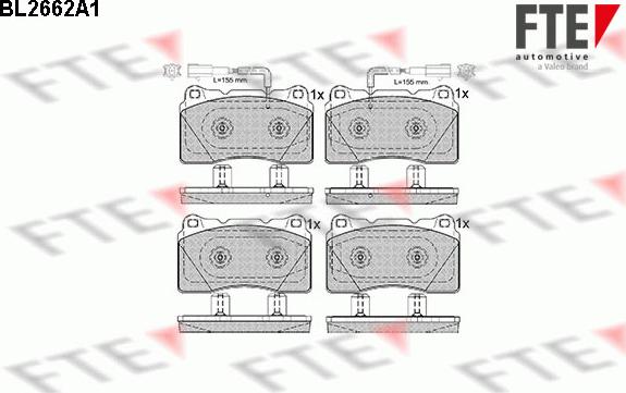 FTE 9010901 - Гальмівні колодки, дискові гальма autozip.com.ua