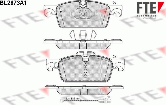 FTE BL2673A1 - Гальмівні колодки, дискові гальма autozip.com.ua