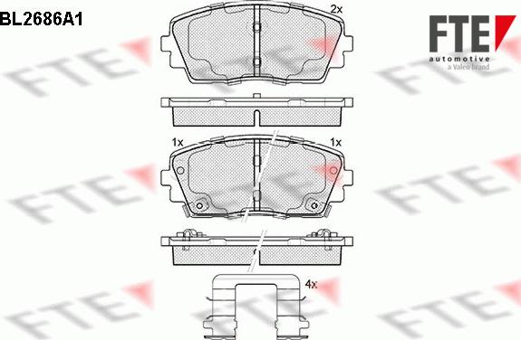 FTE BL2686A1 - Гальмівні колодки, дискові гальма autozip.com.ua