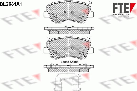 FTE 9010913 - Гальмівні колодки, дискові гальма autozip.com.ua