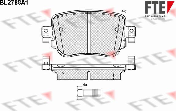 FTE BL2788A1 - Гальмівні колодки, дискові гальма autozip.com.ua