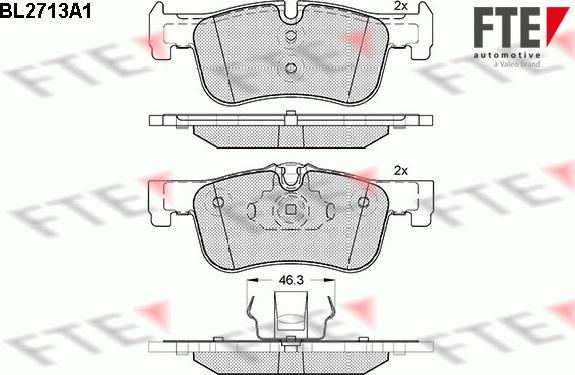 FTE 9010939 - Гальмівні колодки, дискові гальма autozip.com.ua