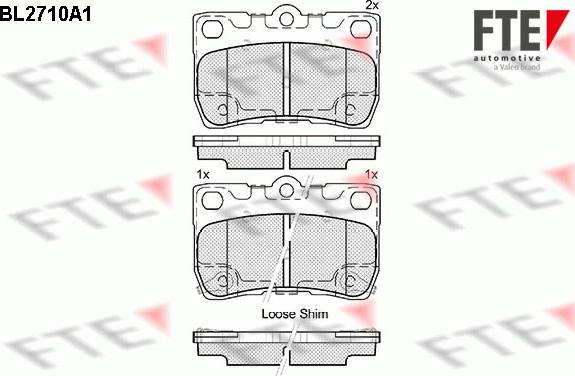 FTE BL2710A1 - Гальмівні колодки, дискові гальма autozip.com.ua