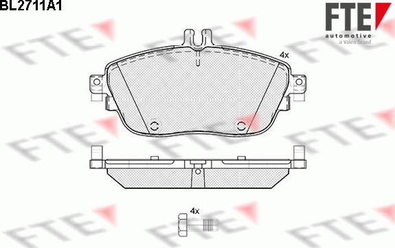 FTE BL2711A1 - Гальмівні колодки, дискові гальма autozip.com.ua