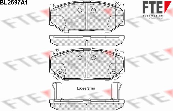 FTE 9010925 - Гальмівні колодки, дискові гальма autozip.com.ua