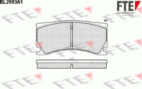 FTE 9010922 - Гальмівні колодки, дискові гальма autozip.com.ua