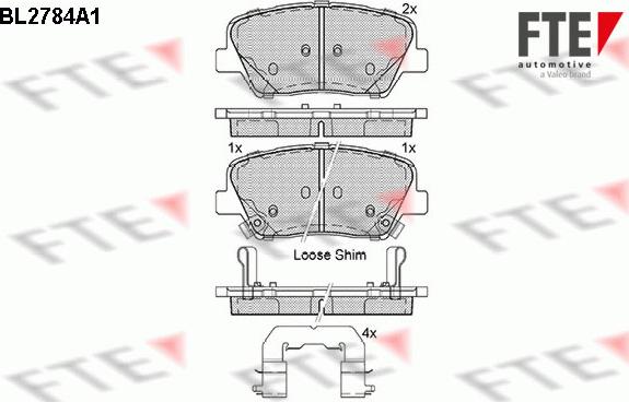 FTE BL2784A1 - Гальмівні колодки, дискові гальма autozip.com.ua