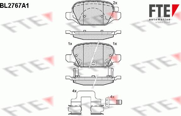 FTE BL2767A1 - Гальмівні колодки, дискові гальма autozip.com.ua