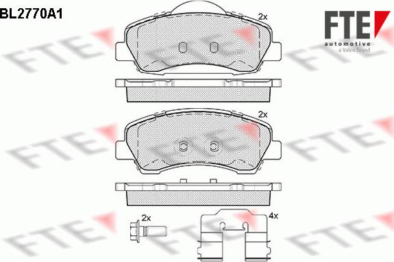 FTE 9010976 - Гальмівні колодки, дискові гальма autozip.com.ua