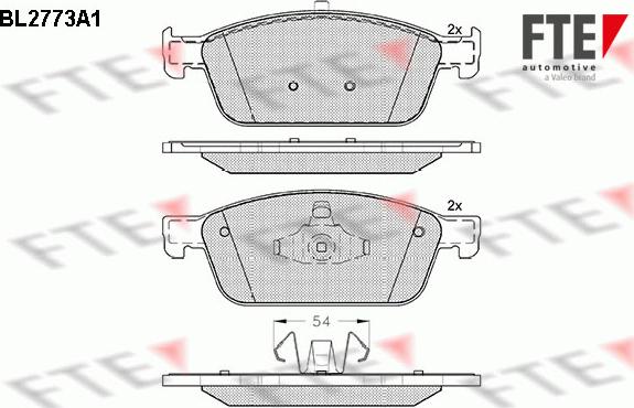 FTE 9010978 - Гальмівні колодки, дискові гальма autozip.com.ua