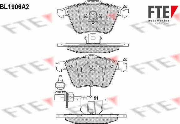 FTE 9010495 - Гальмівні колодки, дискові гальма autozip.com.ua