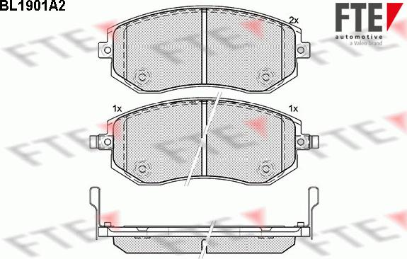 FTE BL1901A2 - Гальмівні колодки, дискові гальма autozip.com.ua