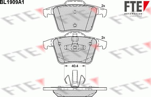 FTE 9010498 - Гальмівні колодки, дискові гальма autozip.com.ua