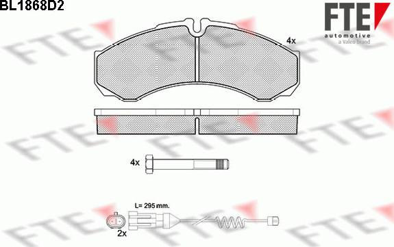 FTE 9010446 - Гальмівні колодки, дискові гальма autozip.com.ua