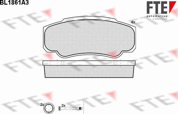 FTE 9010441 - Гальмівні колодки, дискові гальма autozip.com.ua