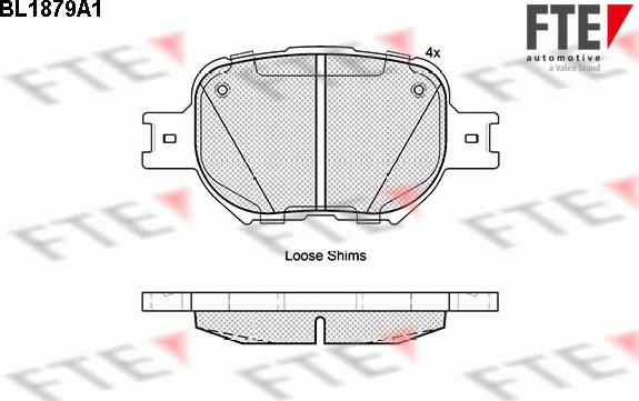 FTE BL1879A1 - Гальмівні колодки, дискові гальма autozip.com.ua