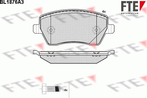 FTE 9010460 - Гальмівні колодки, дискові гальма autozip.com.ua