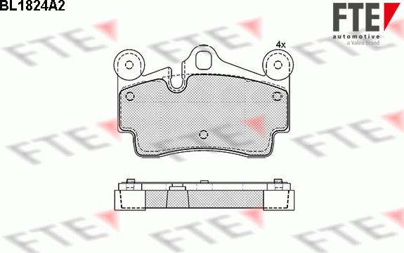 FTE 9010402 - Гальмівні колодки, дискові гальма autozip.com.ua