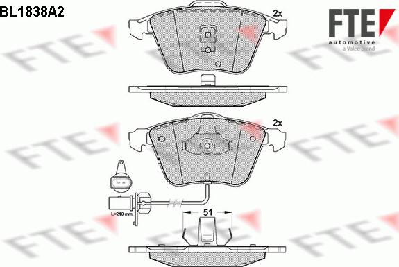 FTE 9010414 - Гальмівні колодки, дискові гальма autozip.com.ua