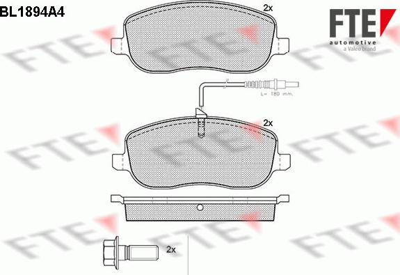 FTE BL1894A4 - Гальмівні колодки, дискові гальма autozip.com.ua