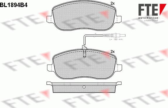 FTE 9010482 - Гальмівні колодки, дискові гальма autozip.com.ua