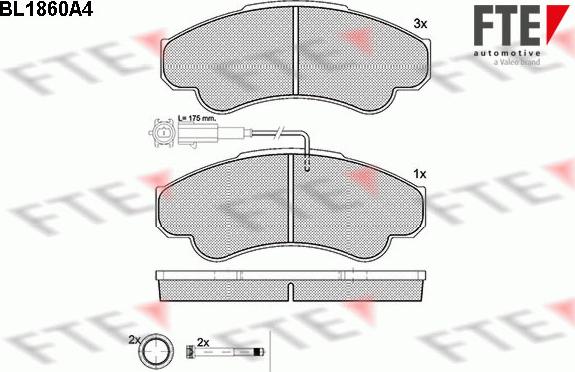 FTE 9010439 - Гальмівні колодки, дискові гальма autozip.com.ua