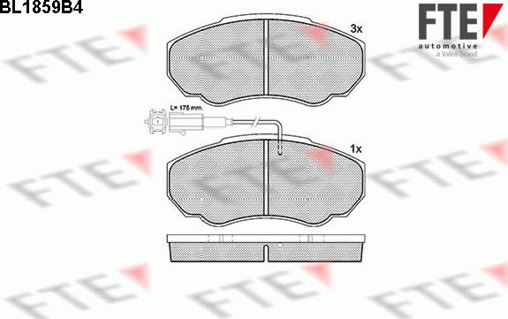 FTE 9010438 - Гальмівні колодки, дискові гальма autozip.com.ua