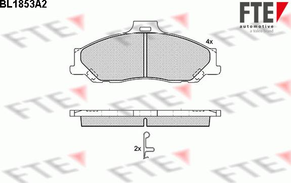 FTE 9010428 - Гальмівні колодки, дискові гальма autozip.com.ua