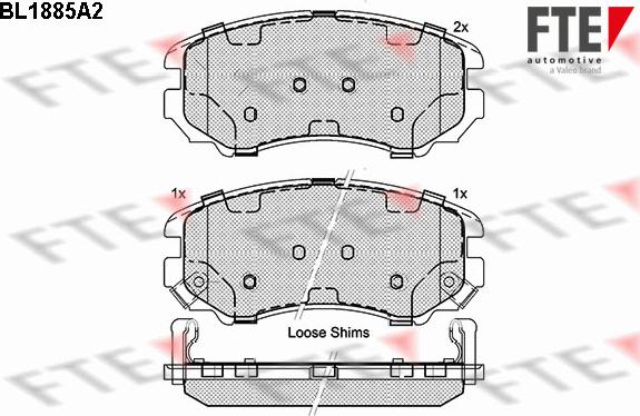 FTE 9010470 - Гальмівні колодки, дискові гальма autozip.com.ua