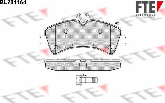 FTE BL2011A4 - Гальмівні колодки, дискові гальма autozip.com.ua