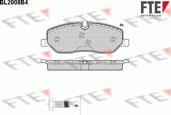 FTE 9010593 - Гальмівні колодки, дискові гальма autozip.com.ua