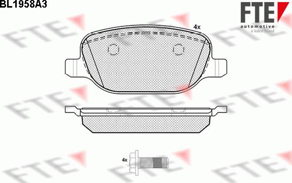 FTE 9010544 - Гальмівні колодки, дискові гальма autozip.com.ua