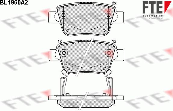 FTE 9010546 - Гальмівні колодки, дискові гальма autozip.com.ua