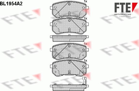 FTE 9010541 - Гальмівні колодки, дискові гальма autozip.com.ua