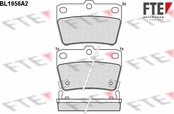 FTE BL1956A2 - Гальмівні колодки, дискові гальма autozip.com.ua