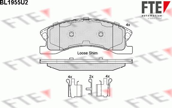 FTE 9010542 - Гальмівні колодки, дискові гальма autozip.com.ua