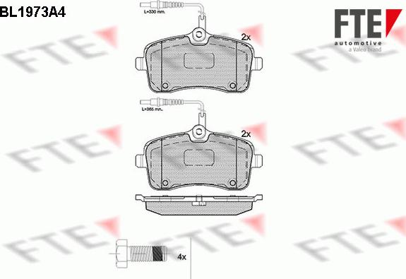 FTE 9010559 - Гальмівні колодки, дискові гальма autozip.com.ua