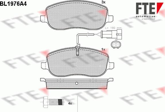 FTE BL1976A4 - Гальмівні колодки, дискові гальма autozip.com.ua